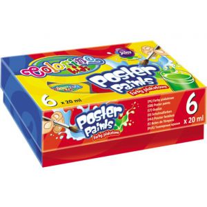 Farby plakatowe Colorino, 6 kolorów x 20ml